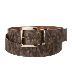 Brown & Gold Michael Kors Brown Leather Belt